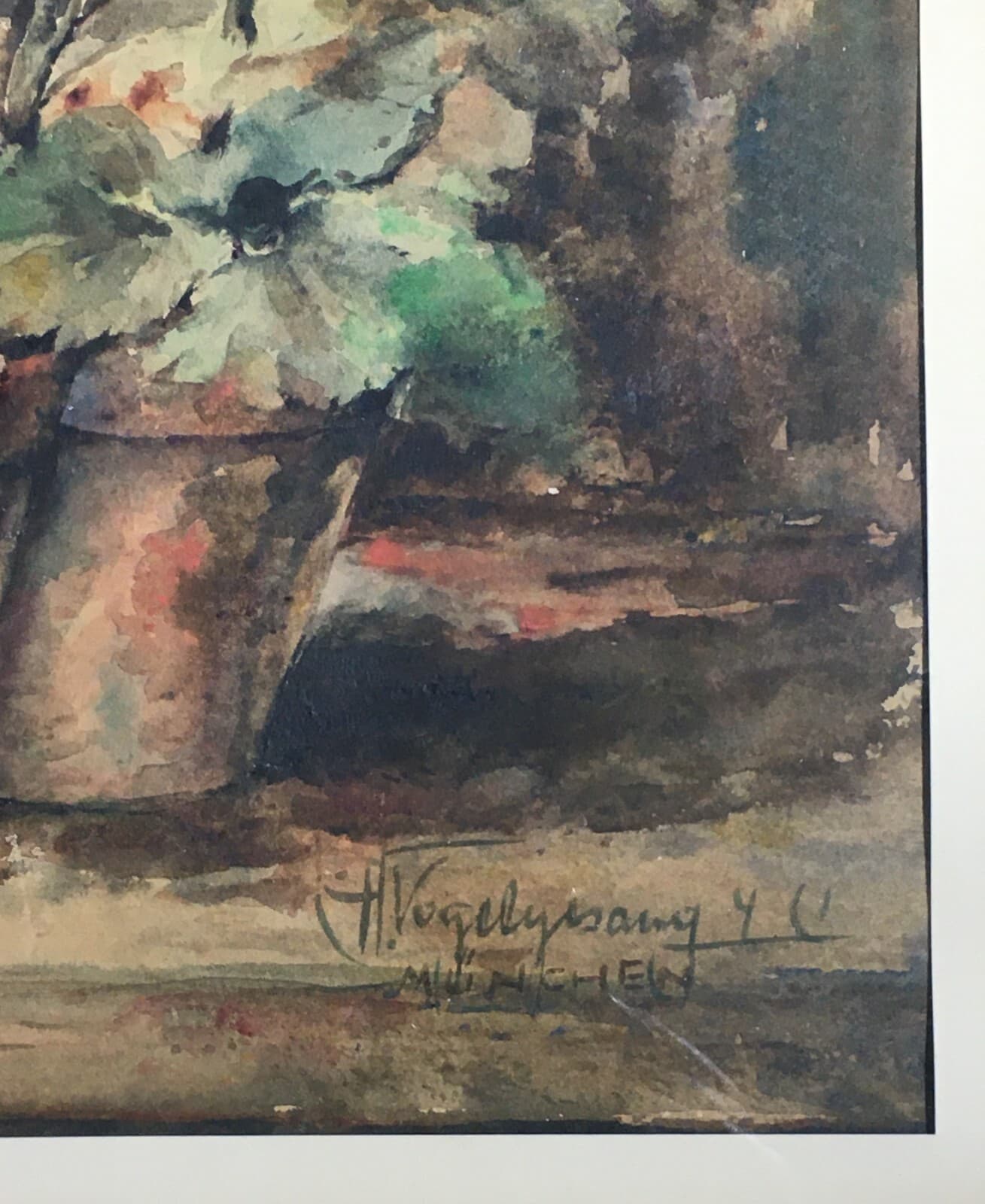 Arte Europea Del '900   Artista Tedesco Vogelgesang   Dipinto Floreale Decorativo