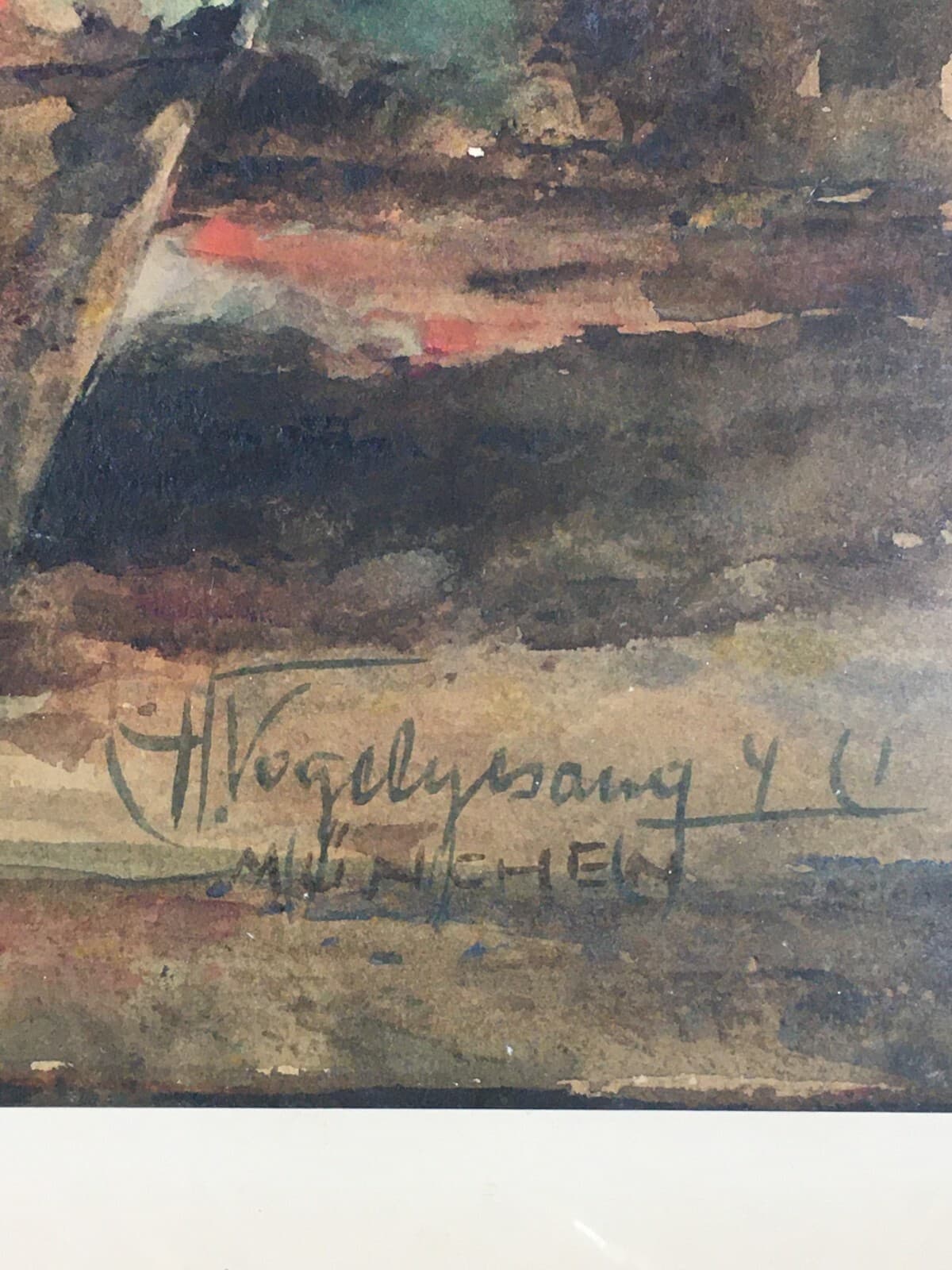 Arte Europea Del '900   Artista Tedesco Vogelgesang   Dipinto Floreale Decorativo