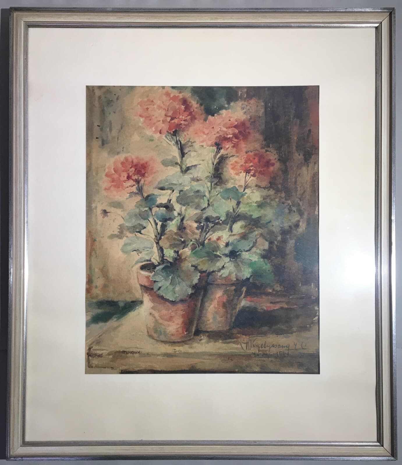 Arte Europea Del '900   Artista Tedesco Vogelgesang   Dipinto Floreale Decorativo