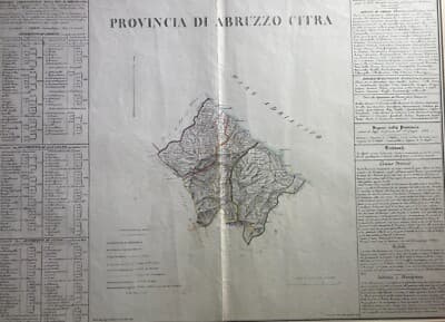 Antica Cartografia Regionale: Abruzzo, Chieti, Vasto, Ortona, Francavilla, Marzolla