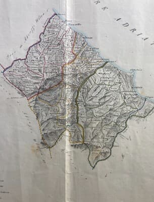 Antica Cartografia Regionale: Abruzzo, Chieti, Vasto, Ortona, Francavilla, Marzolla