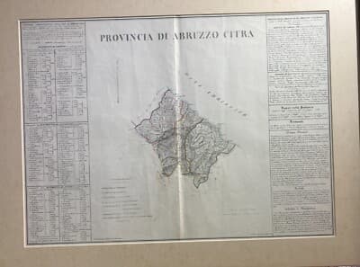 Antica Cartografia Regionale: Abruzzo, Chieti, Vasto, Ortona, Francavilla, Marzolla