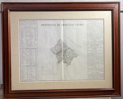 Antica Cartografia Regionale: Abruzzo, Chieti, Vasto, Ortona, Francavilla, Marzolla