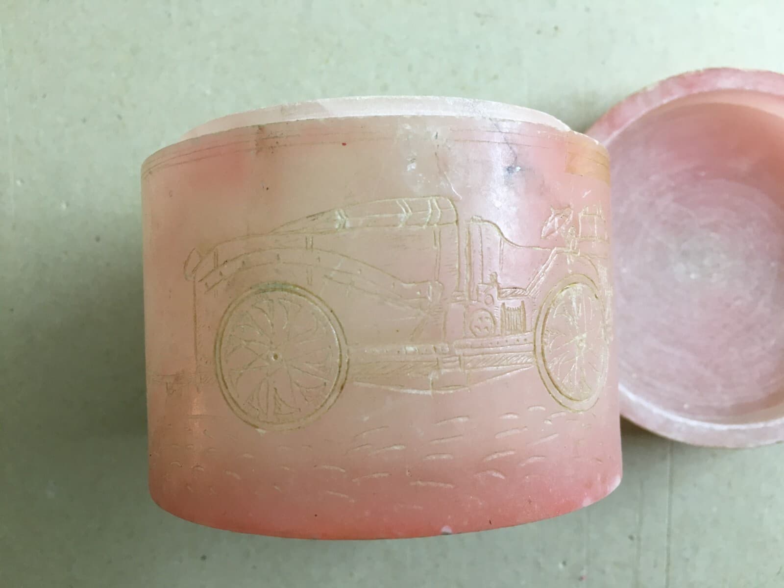 Scatola Militare In Alabastro Rosa Del 7° Reggimento Artiglieria, 1935