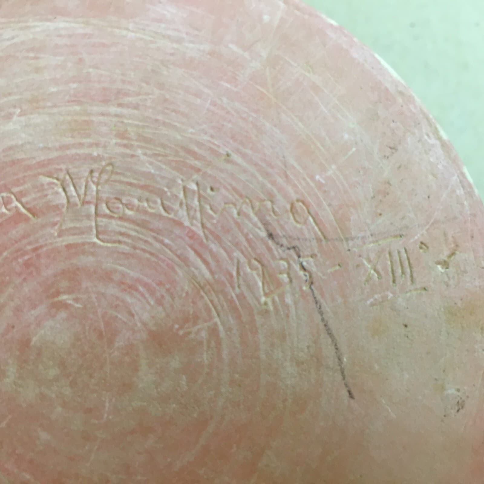 Scatola Militare In Alabastro Rosa Del 7° Reggimento Artiglieria, 1935