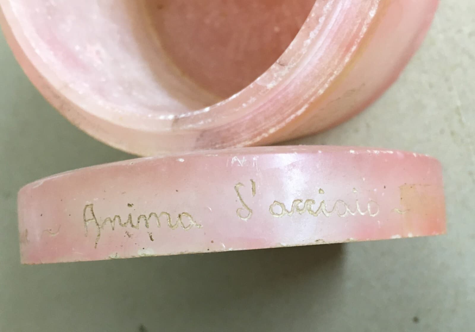 Scatola Militare In Alabastro Rosa Del 7° Reggimento Artiglieria, 1935