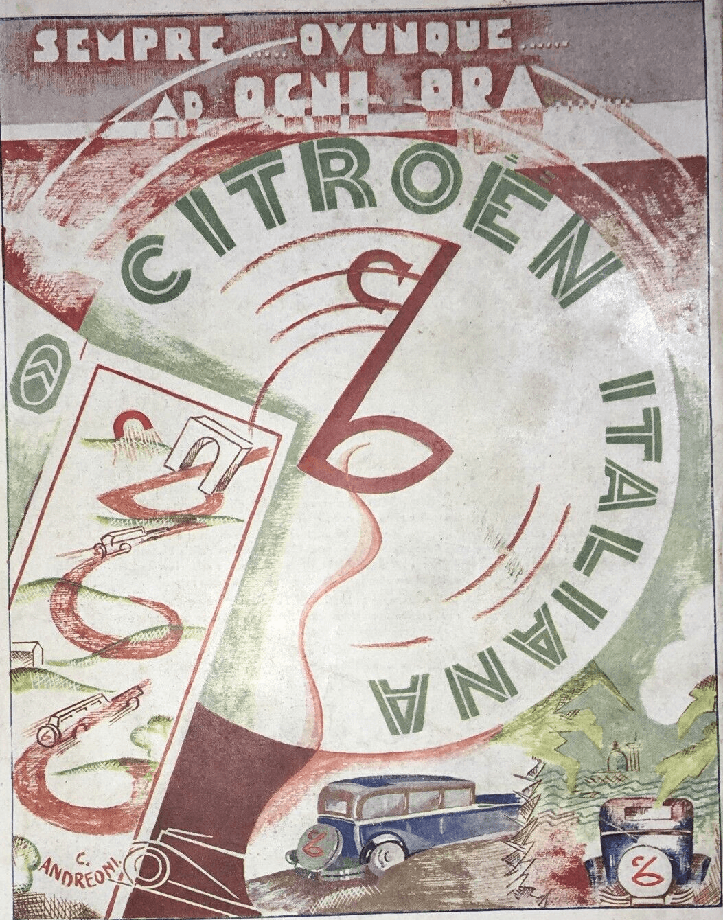 Auto, Automobilismo E Motori: Citroën, Futurismo Di Cesare Andreoni (1930)