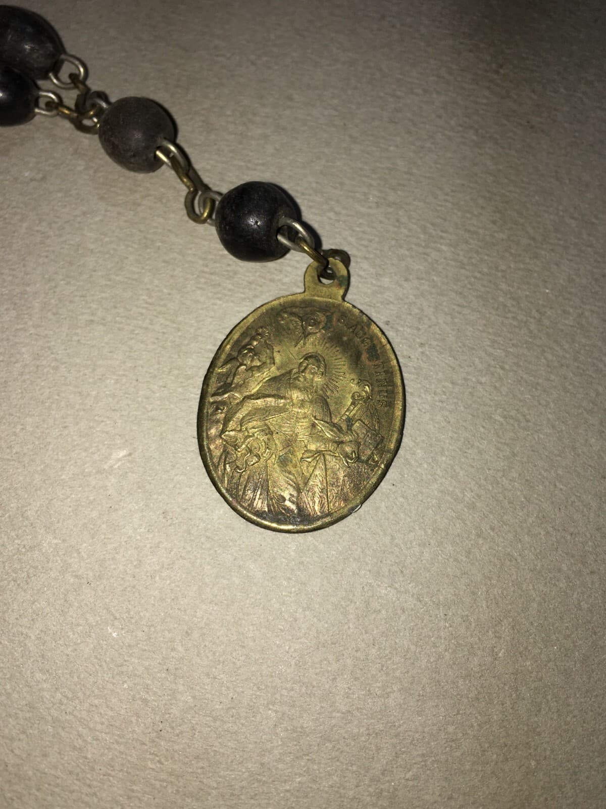 Arte Devozionale: Sant'Agostino E Madonna Della Cintura, Antica Medaglietta