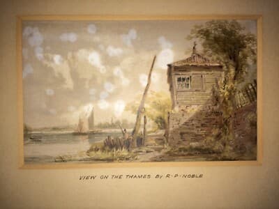 Antica Veduta Anglosassone Del Tamigi, Artista R.P. Noble