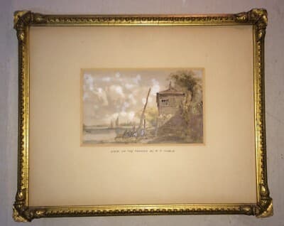 Antica Veduta Anglosassone Del Tamigi, Artista R.P. Noble