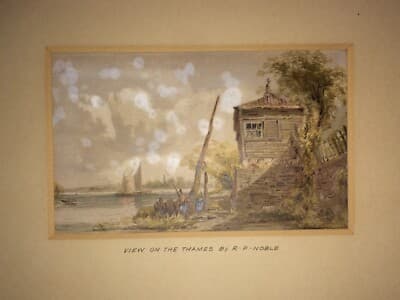 Antica Veduta Anglosassone Del Tamigi, Artista R.P. Noble