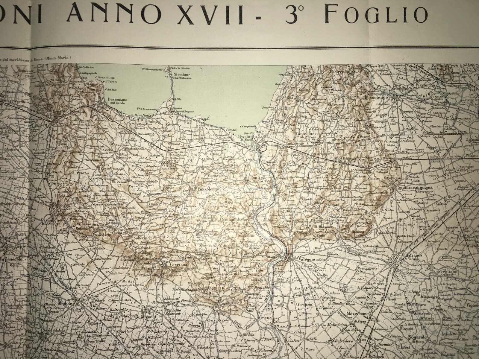 Militaria: Grande Cartografia d'Epoca. Cremona, Parma, Verona, Garda, Rete Stradale