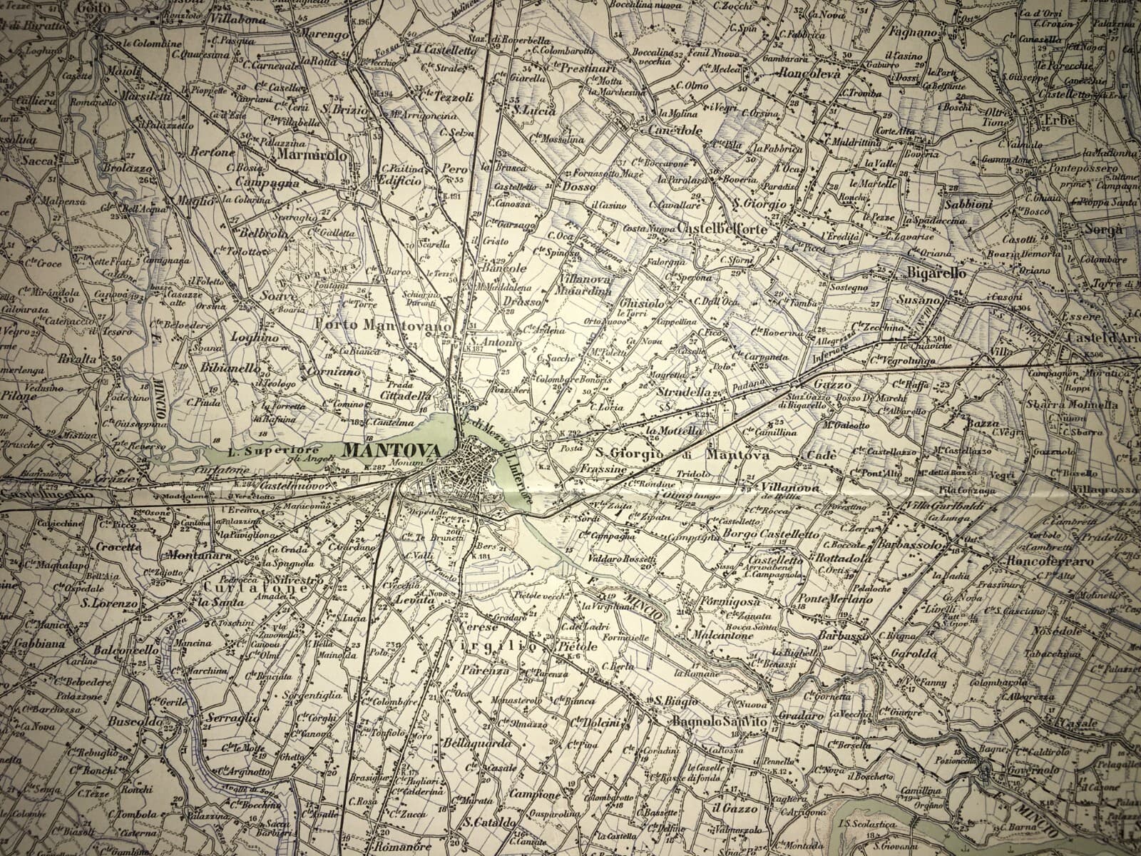 Militaria: Grande Cartografia d'Epoca. Cremona, Parma, Verona, Garda, Rete Stradale