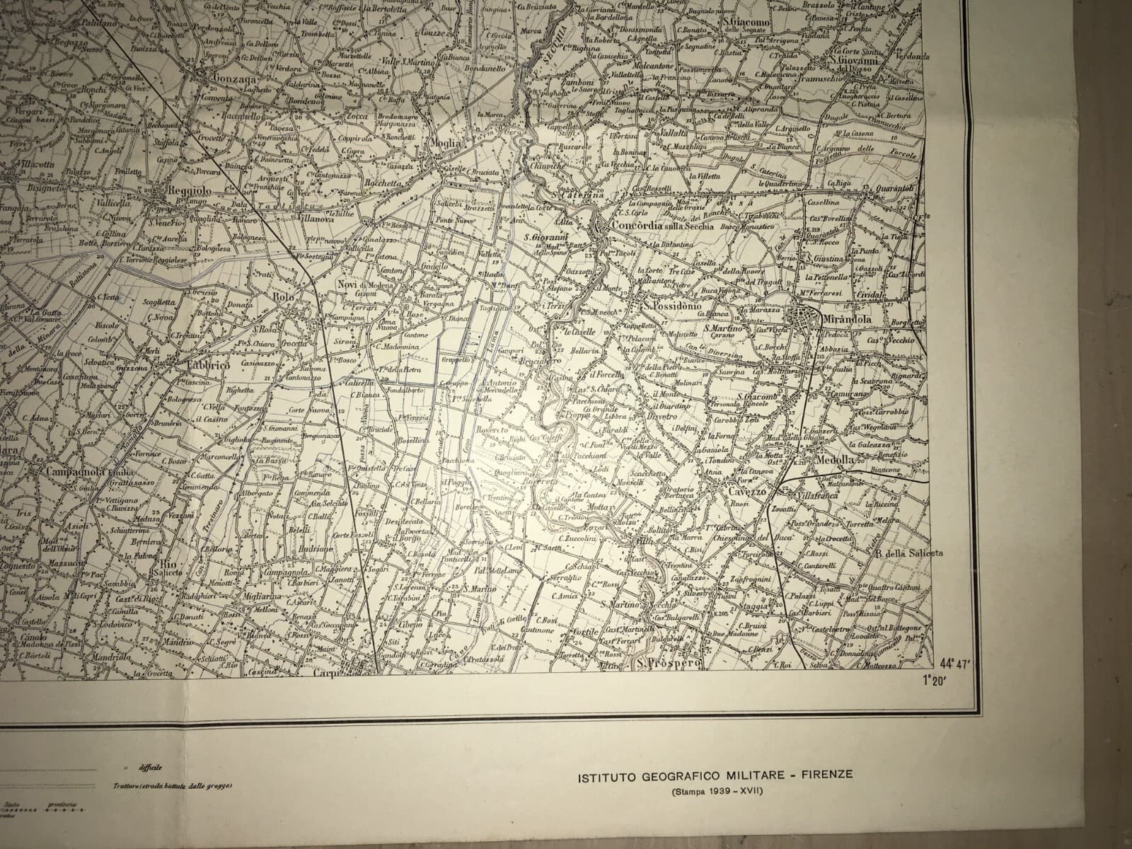 Militaria: Grande Cartografia d'Epoca. Cremona, Parma, Verona, Garda, Rete Stradale