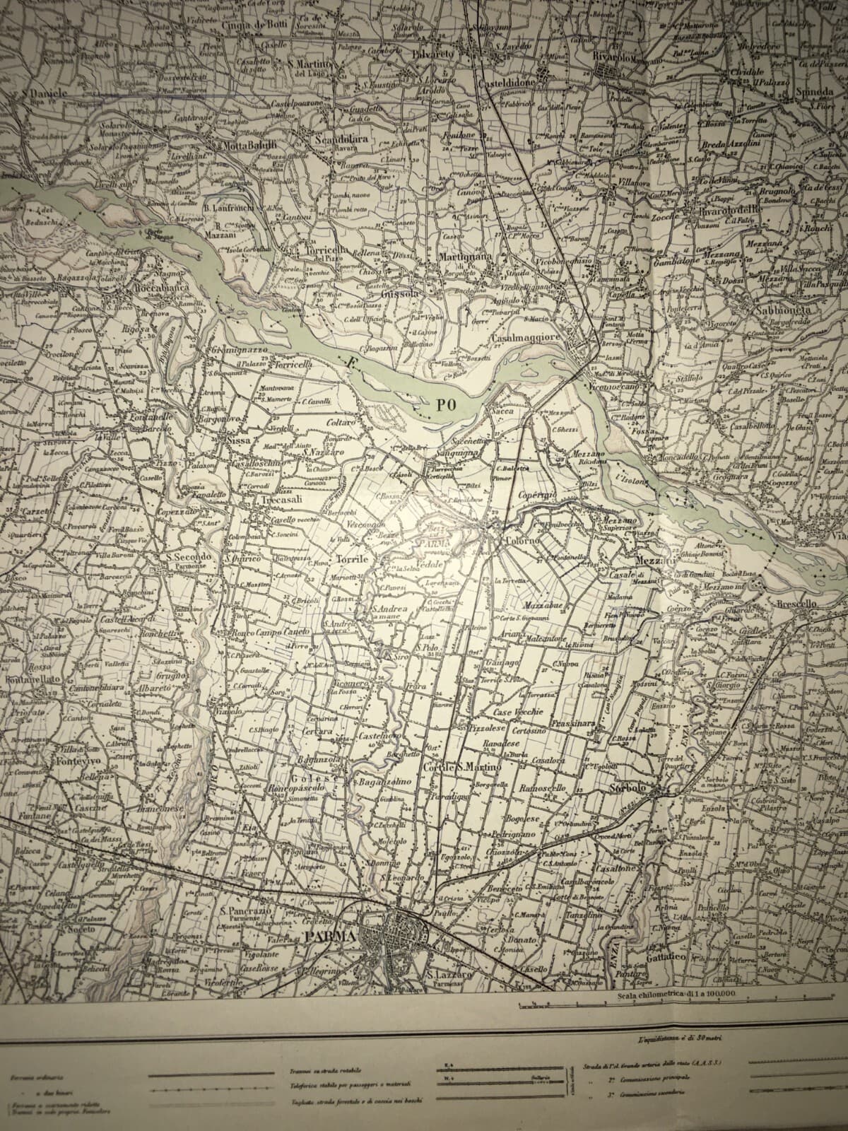 Militaria: Grande Cartografia d'Epoca. Cremona, Parma, Verona, Garda, Rete Stradale