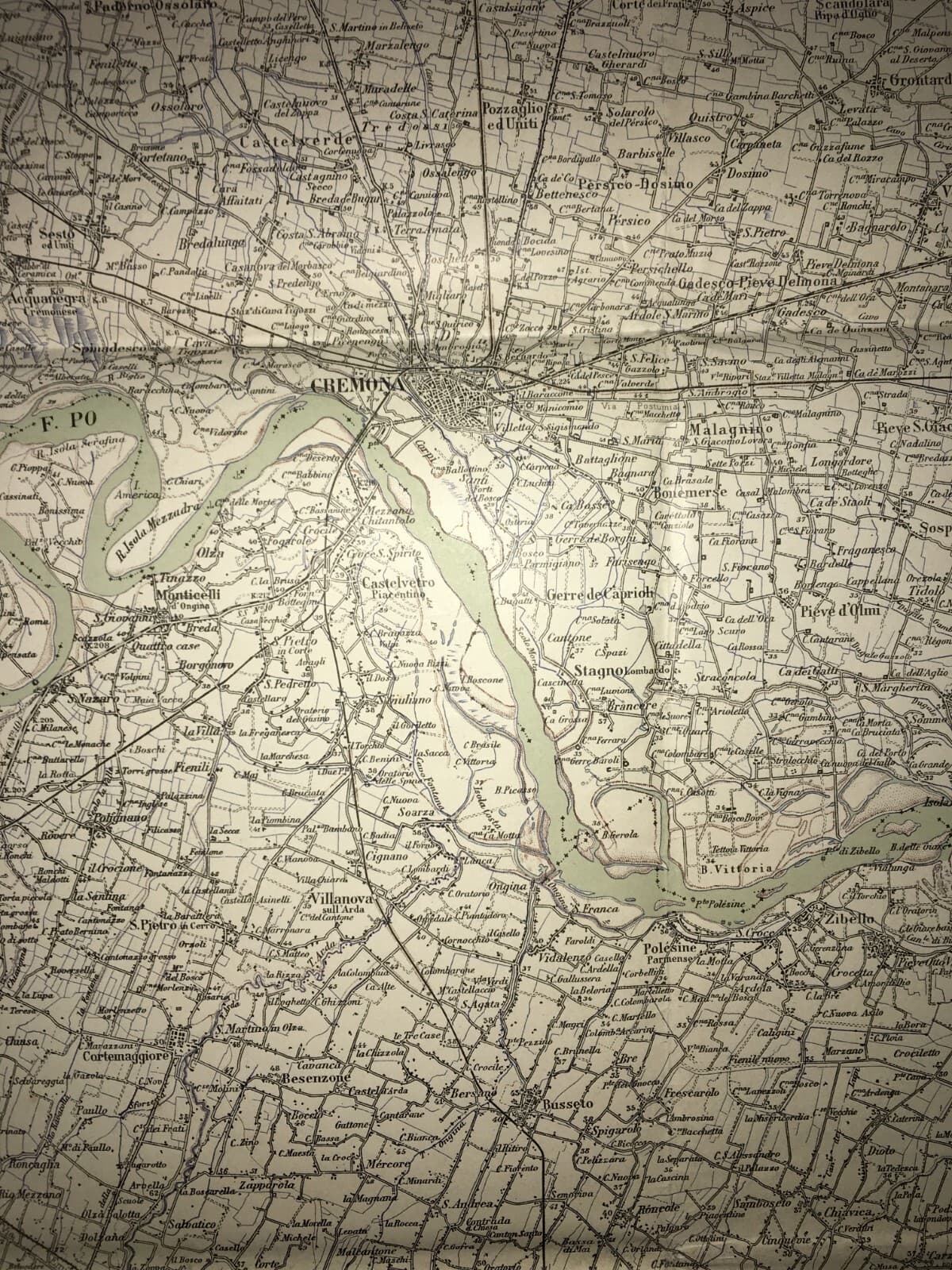 Militaria: Grande Cartografia d'Epoca. Cremona, Parma, Verona, Garda, Rete Stradale