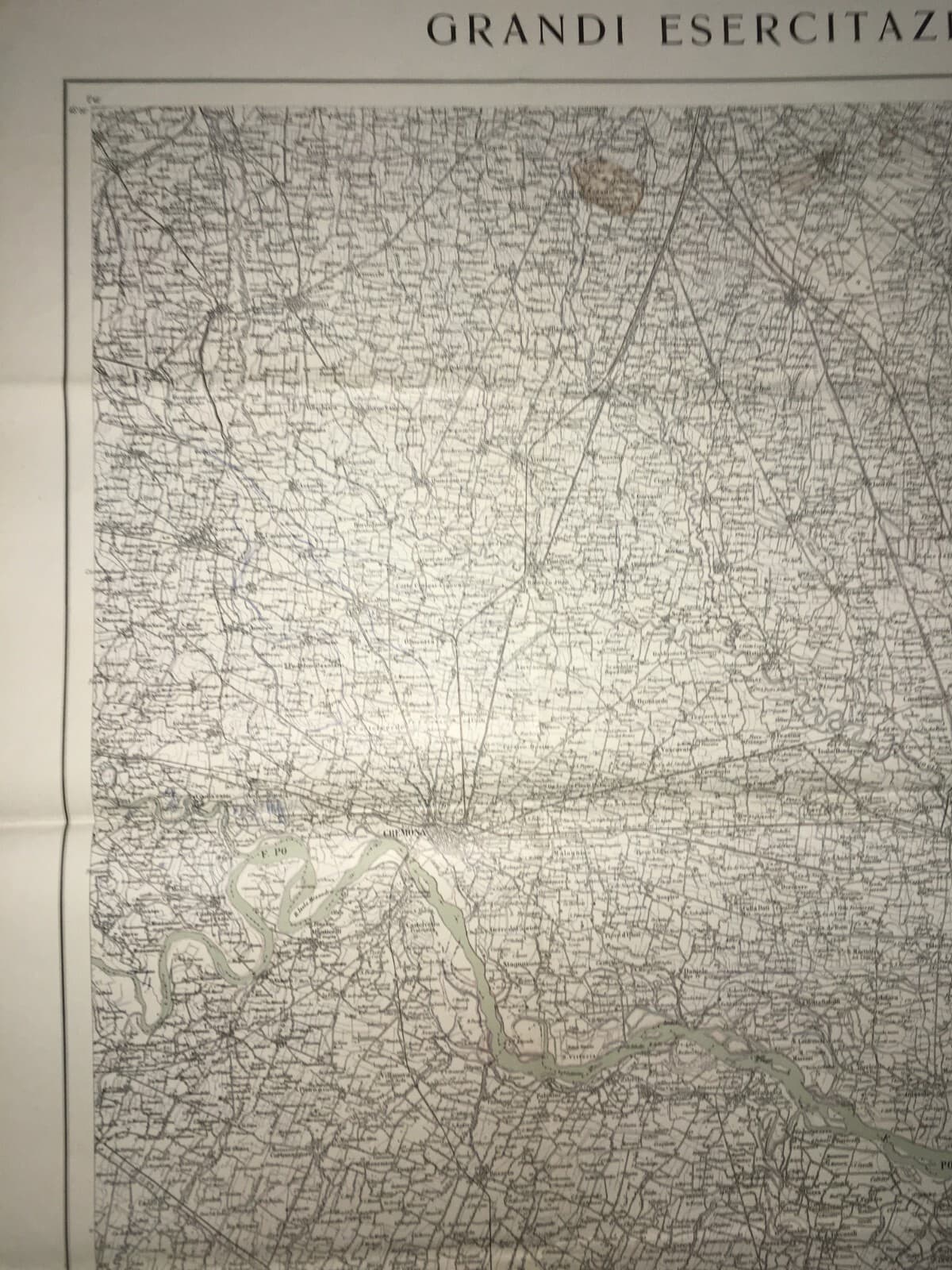 Militaria: Grande Cartografia d'Epoca. Cremona, Parma, Verona, Garda, Rete Stradale