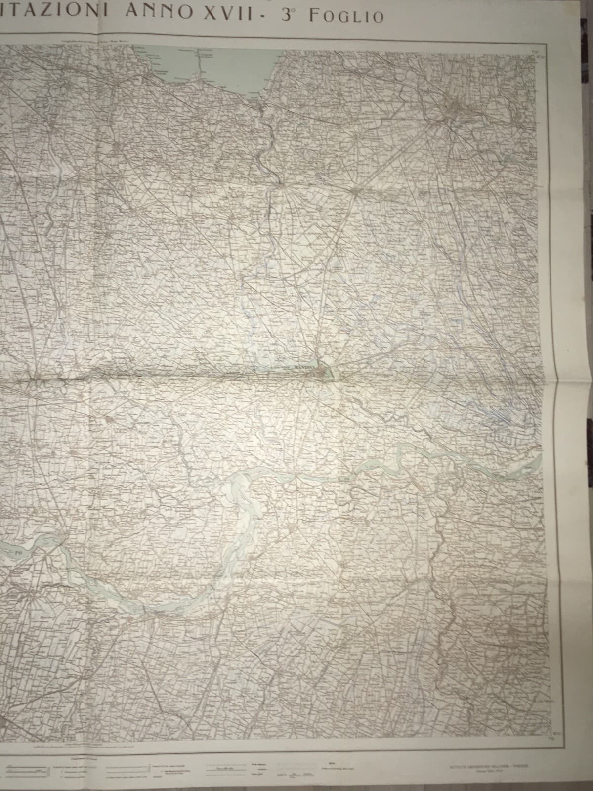 Militaria, Grande Cartografia d'Epoca: Cremona, Parma, Verona, Garda E Viabilità, 1939