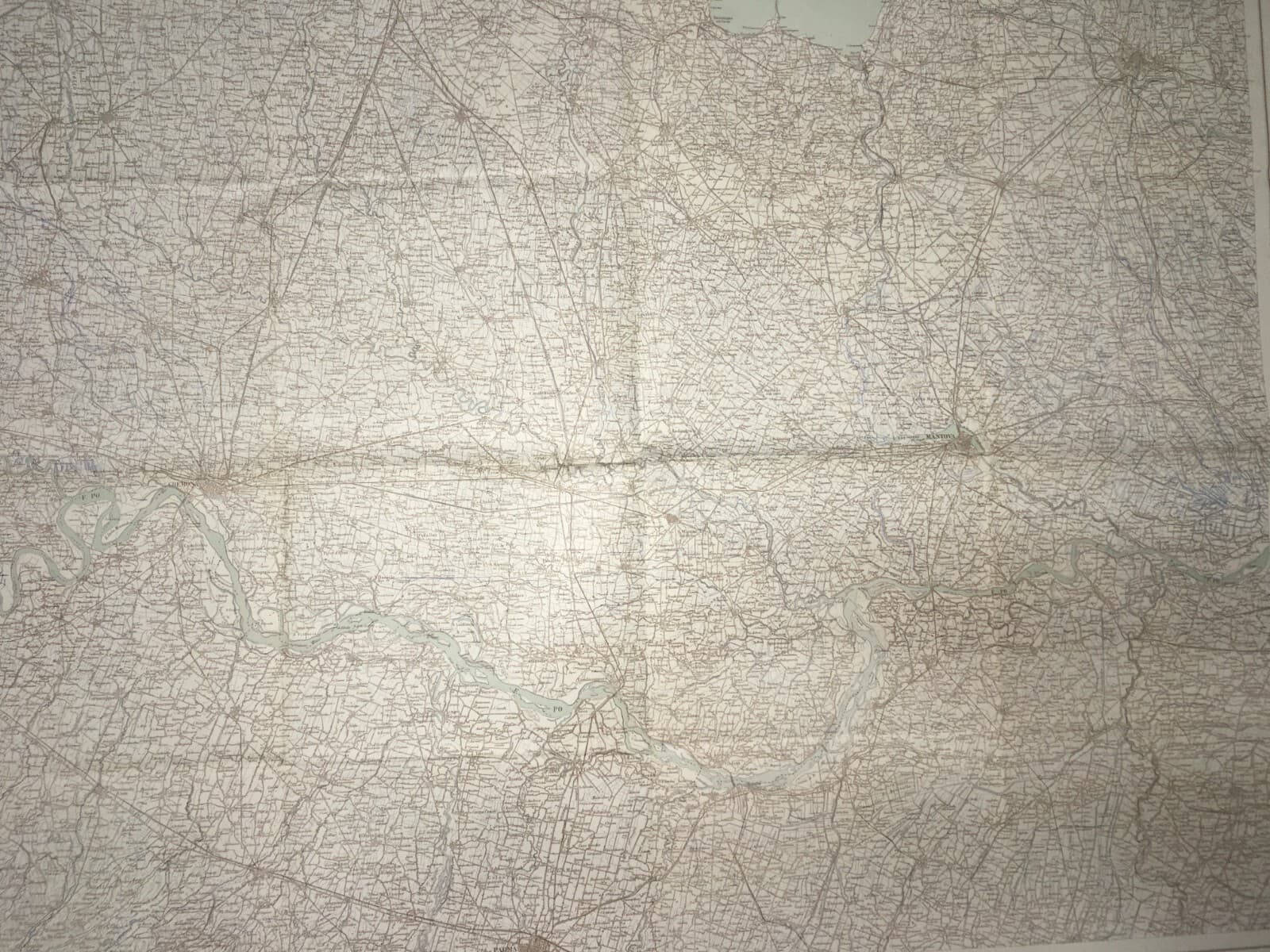 Militaria, Grande Cartografia d'Epoca: Cremona, Parma, Verona, Garda E Viabilità, 1939