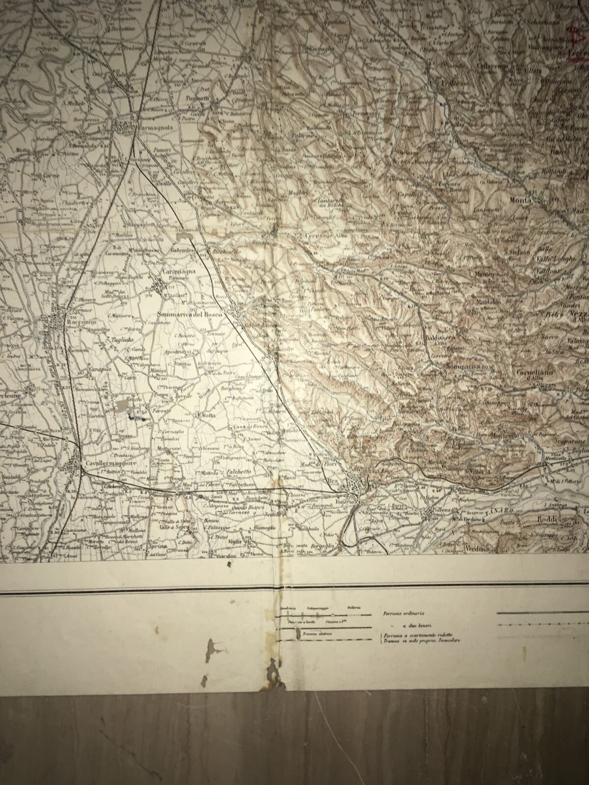 Militaria   Grande Cartografia d'Epoca   Torino, Alessandria, Asti, Vercelli   1939