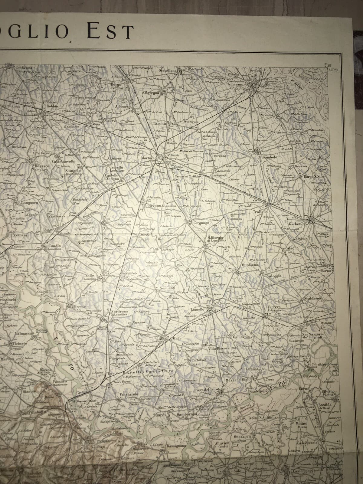 Militaria   Grande Cartografia d'Epoca   Torino, Alessandria, Asti, Vercelli   1939