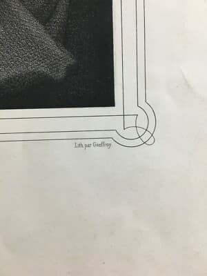 Arte Devozionale: San Vincenzo De' Paoli, Antica Litografia Di Geoffroy Da Cibot