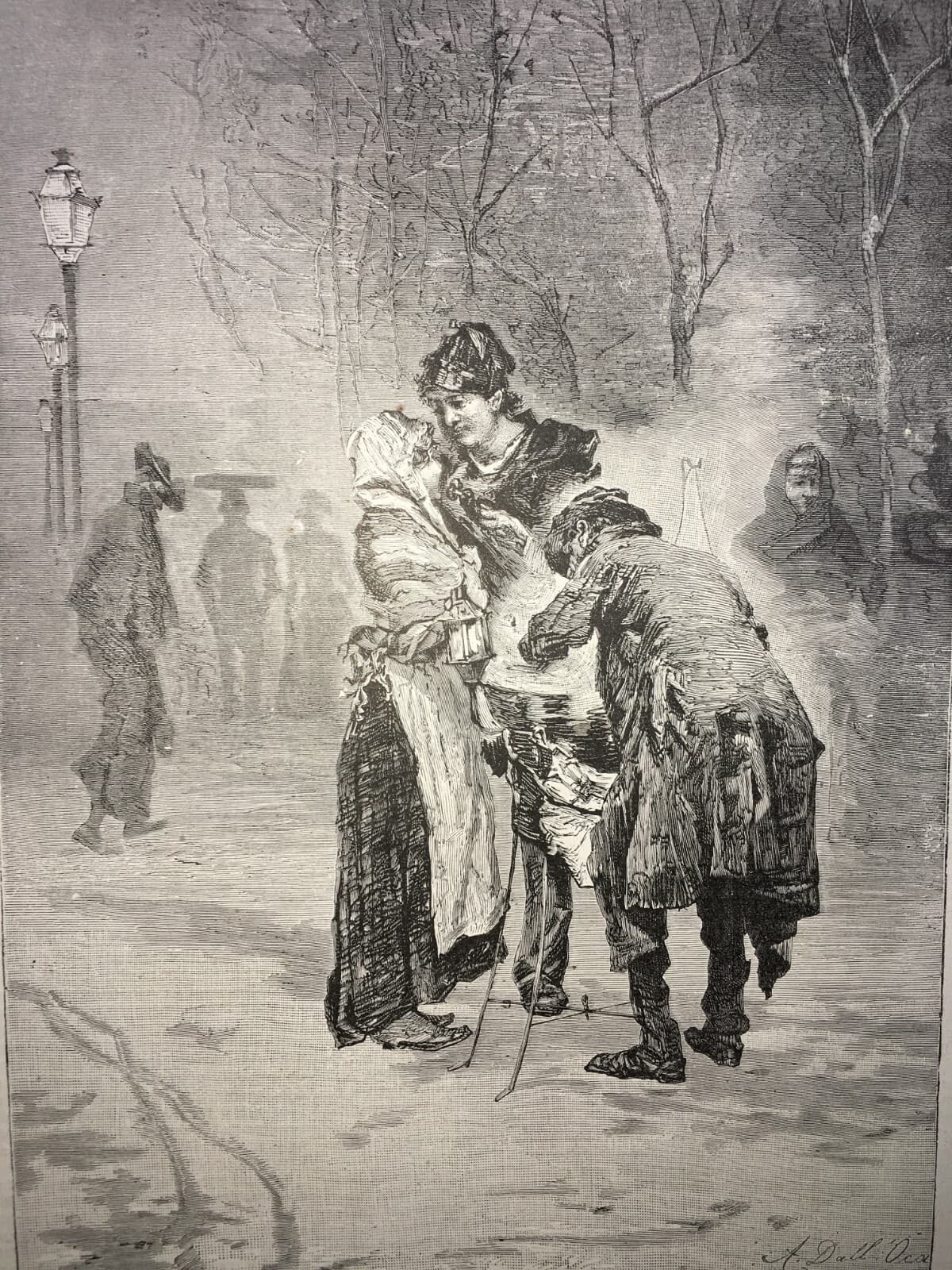 Milano: Esposizione Del 1881, Arte E Pittura. Angelo Dall'Oca Bianca (Verona). Stampa d'Epoca.