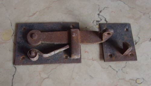 Antica Serratura In Ferro Battuto, Serramento d'Epoca Fine '800