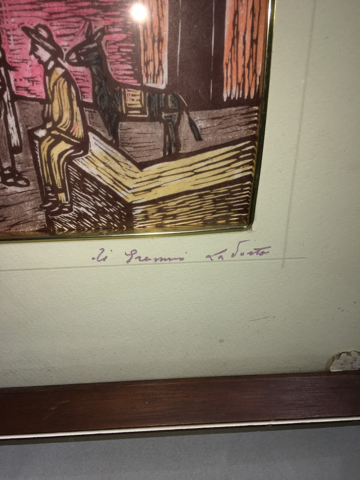 Pesche, Isernia: Veduta Popolare E Folklore   Xilografia A Colori