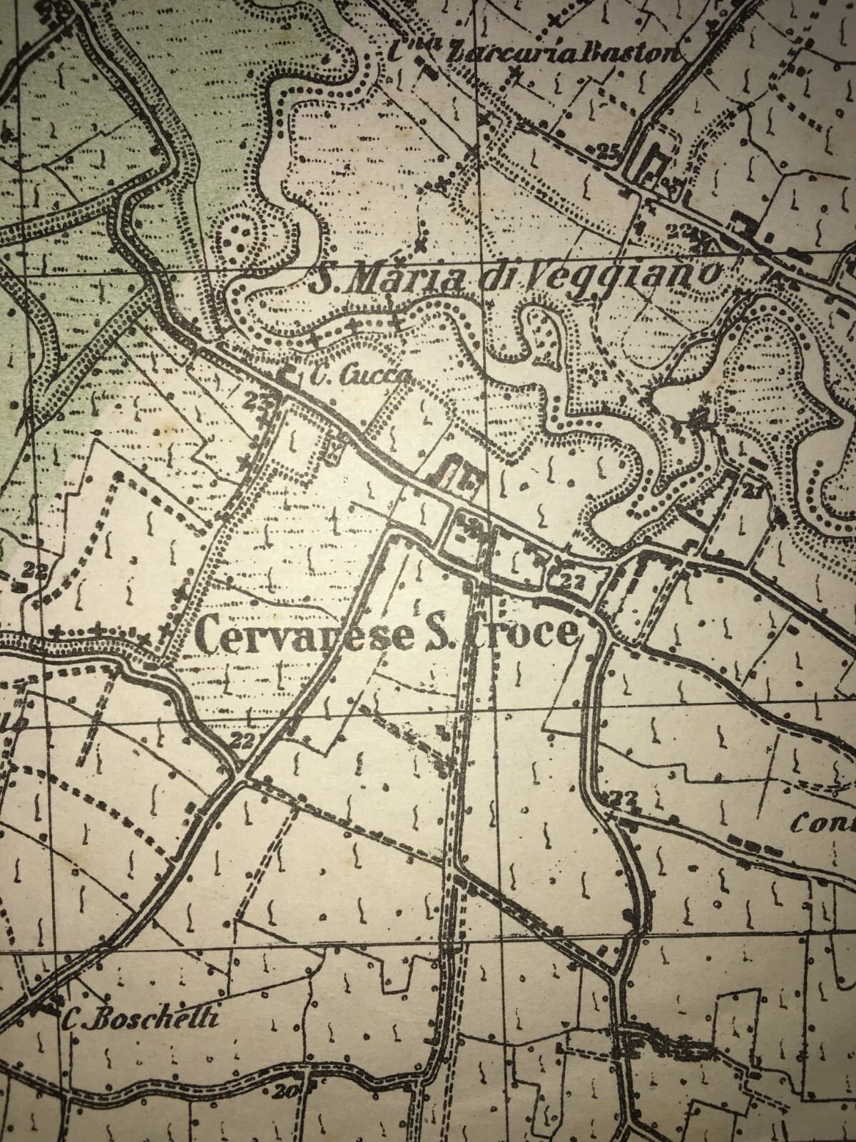 Militaria. Grande Guerra. Cartografia. Verona. Monte Obante. Vicenza. Longare. Stampa.