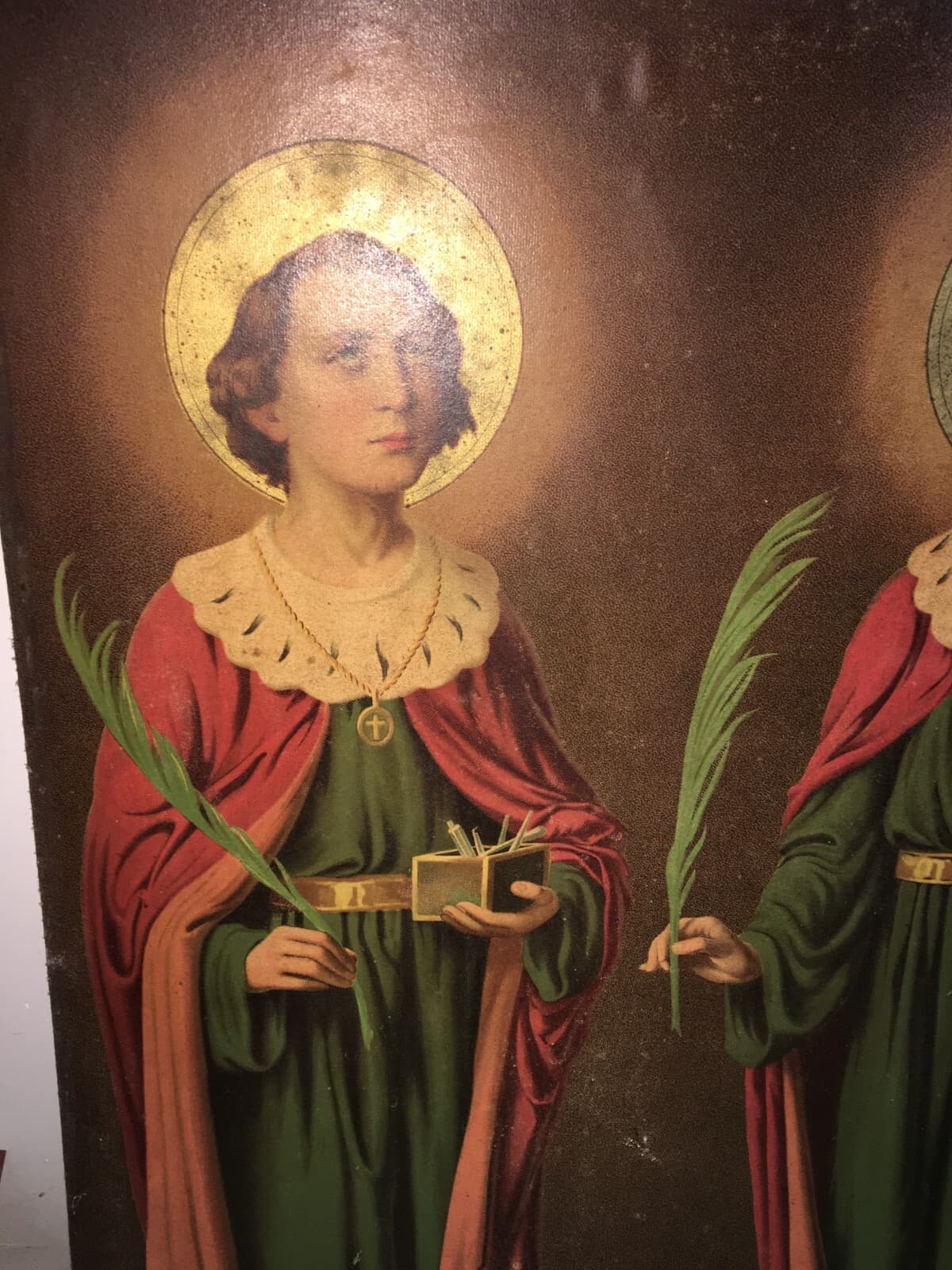 Medicina, Barbieri, Dolciaria, Arte Antica: Stampa Popolare Devozionale Dei Santi Medici