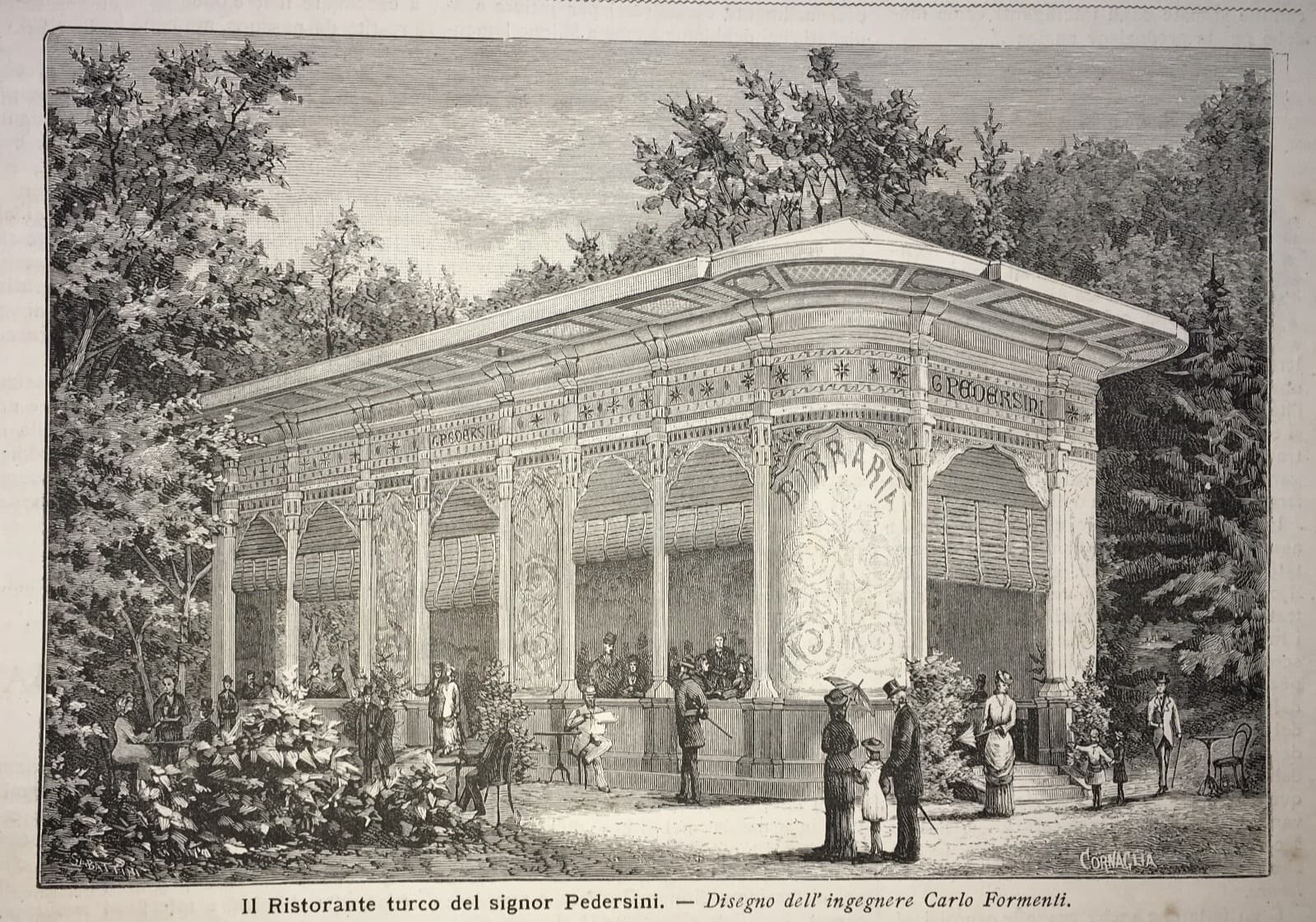 Milano: Esposizione Del 1881, Ristorante Turco E Birreria Ditta Pedersini