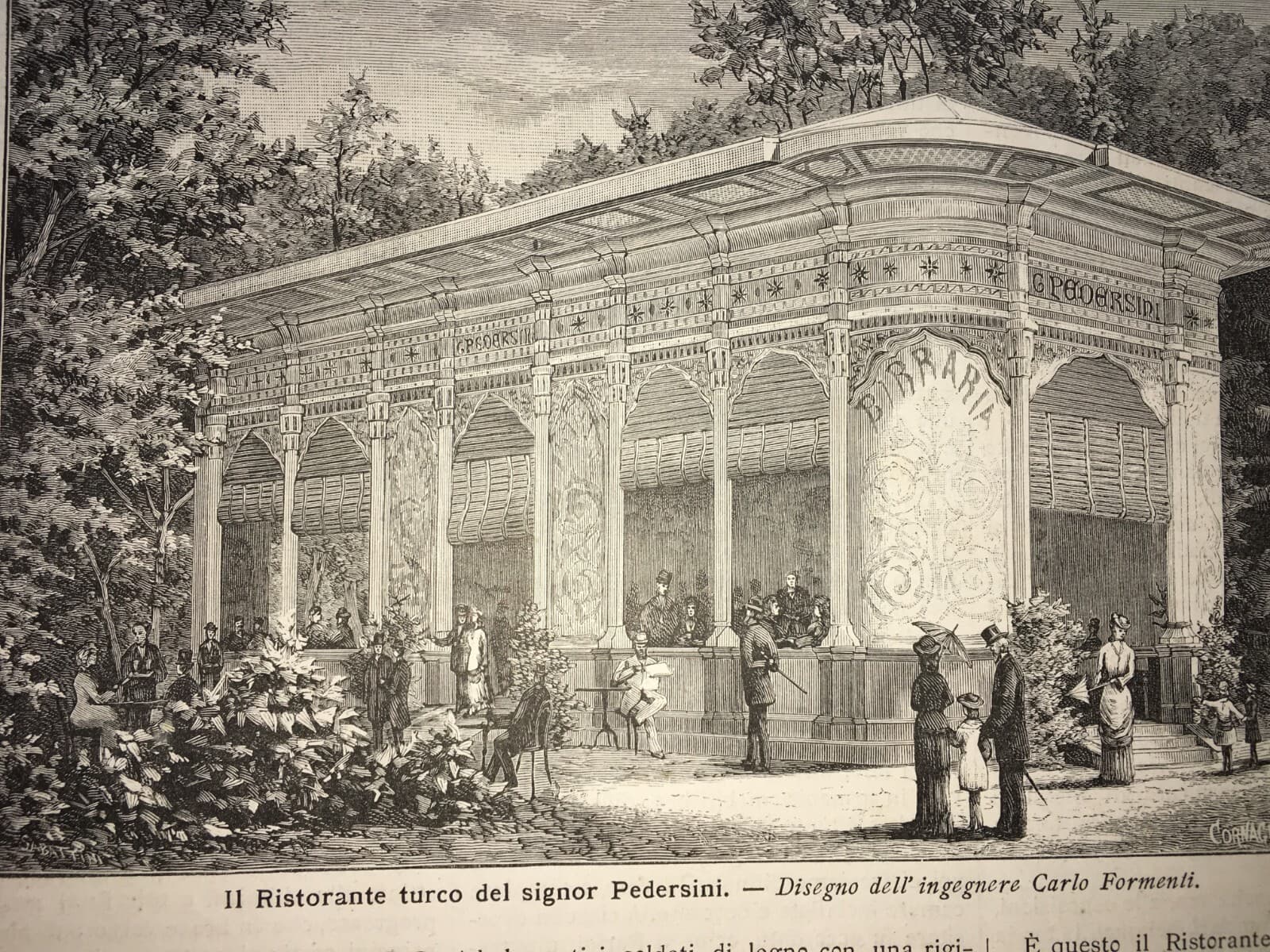 Milano: Esposizione Del 1881, Ristorante Turco E Birreria Ditta Pedersini