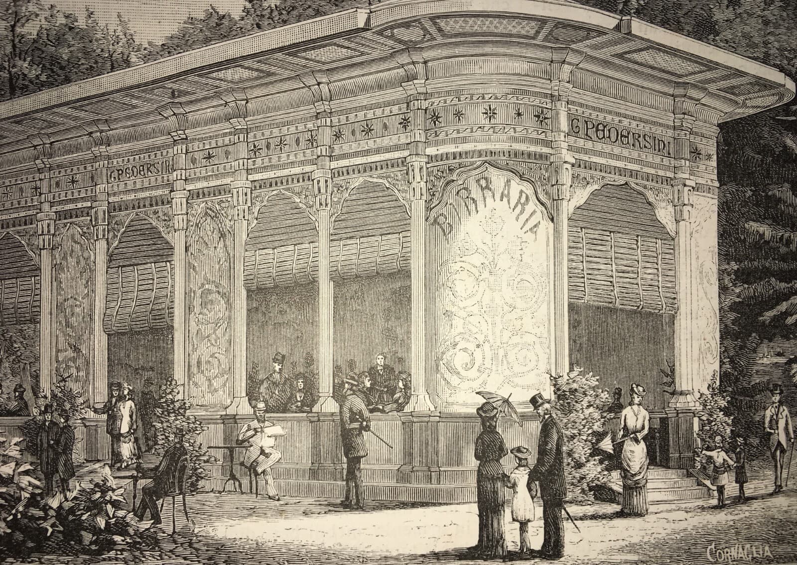 Milano: Esposizione Del 1881, Ristorante Turco E Birreria Ditta Pedersini