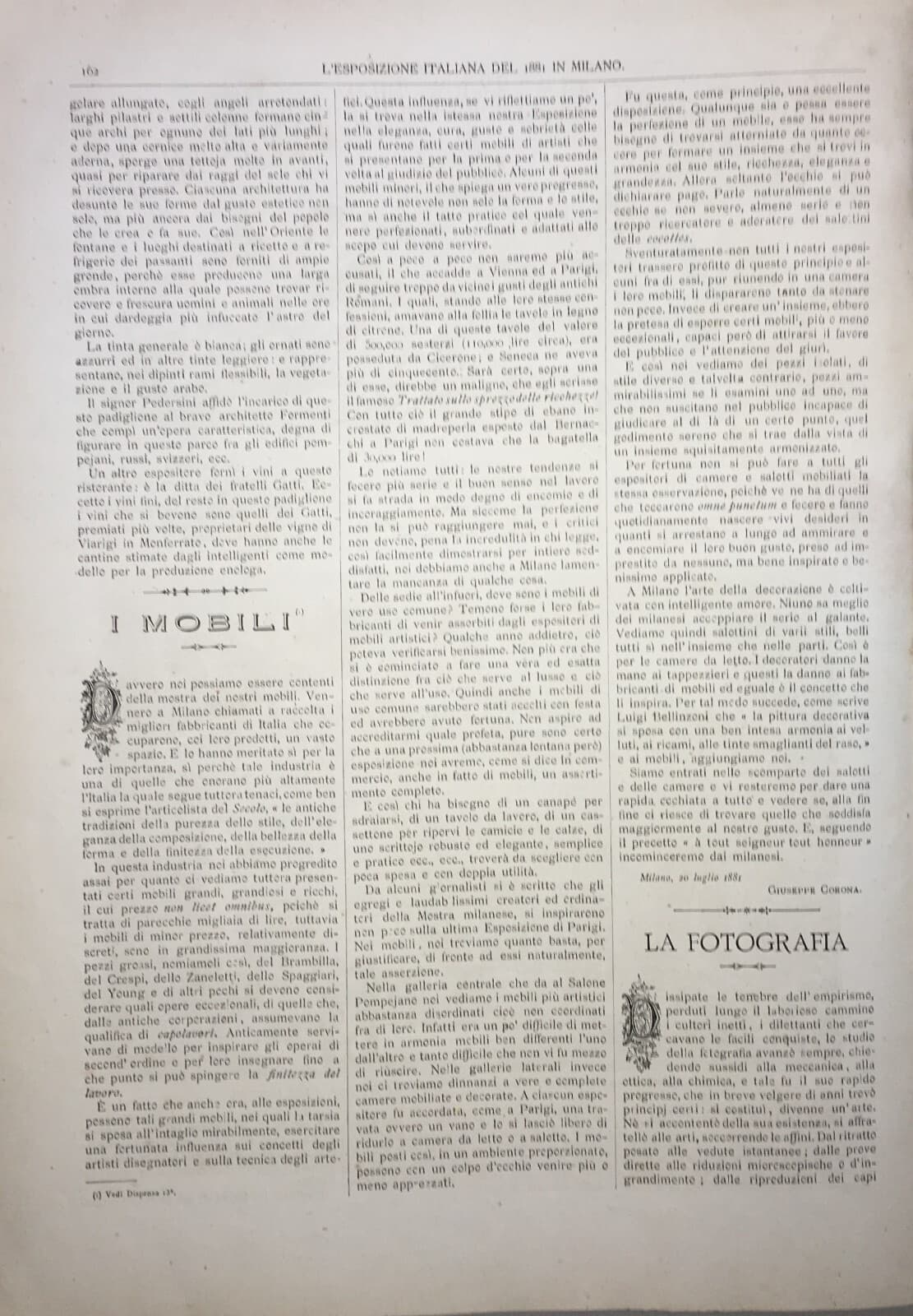 Milano: Esposizione Del 1881, Ristorante Turco E Birreria Ditta Pedersini