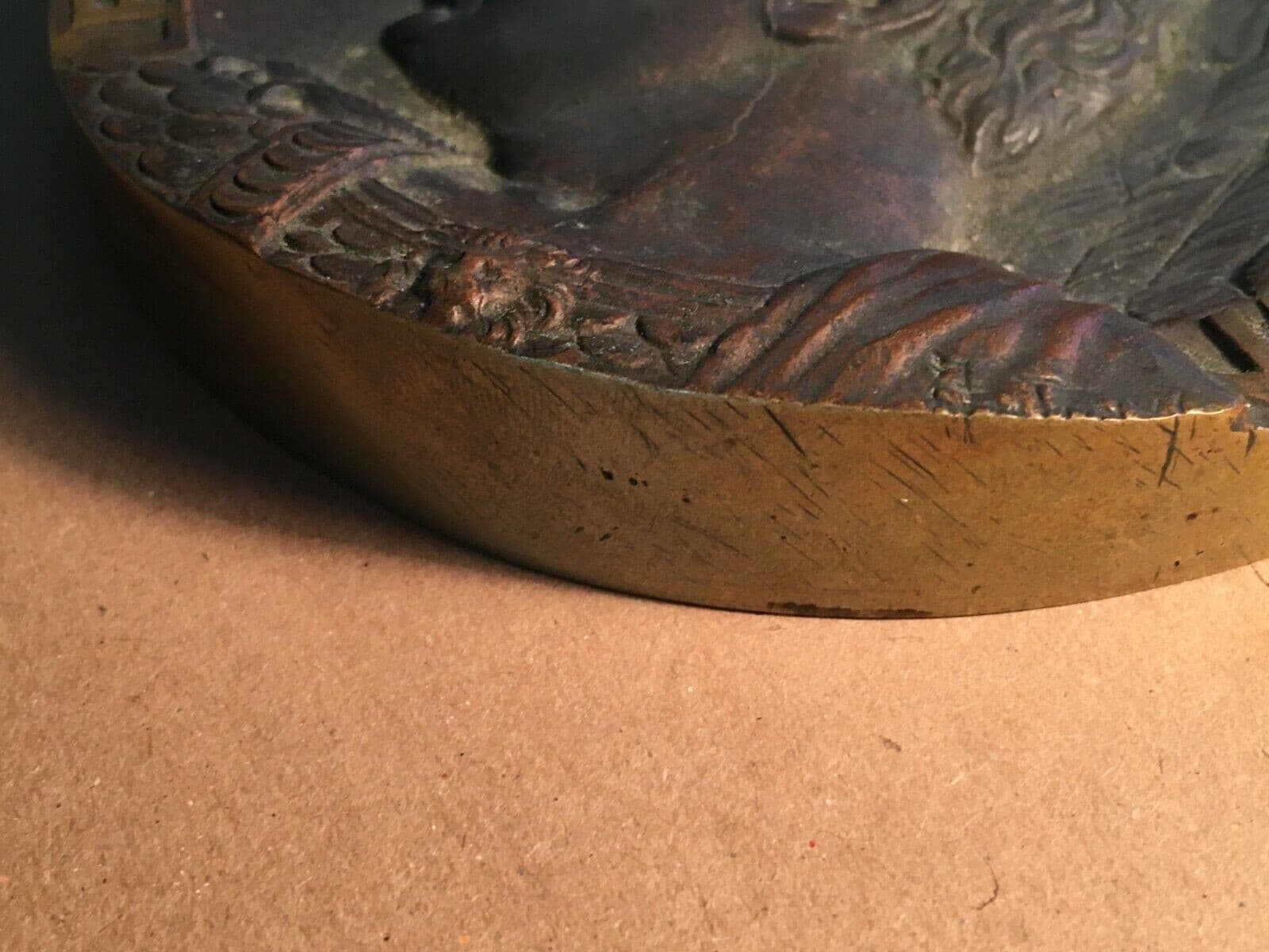 Artistica Scultura d'Epoca: Placca Decorativa, Arte, Politica, Allegorica, Simbolica