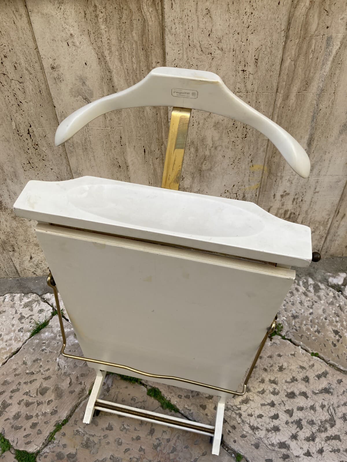 Mobile Servo Muto Reguitti In Legno Laccato Bianco