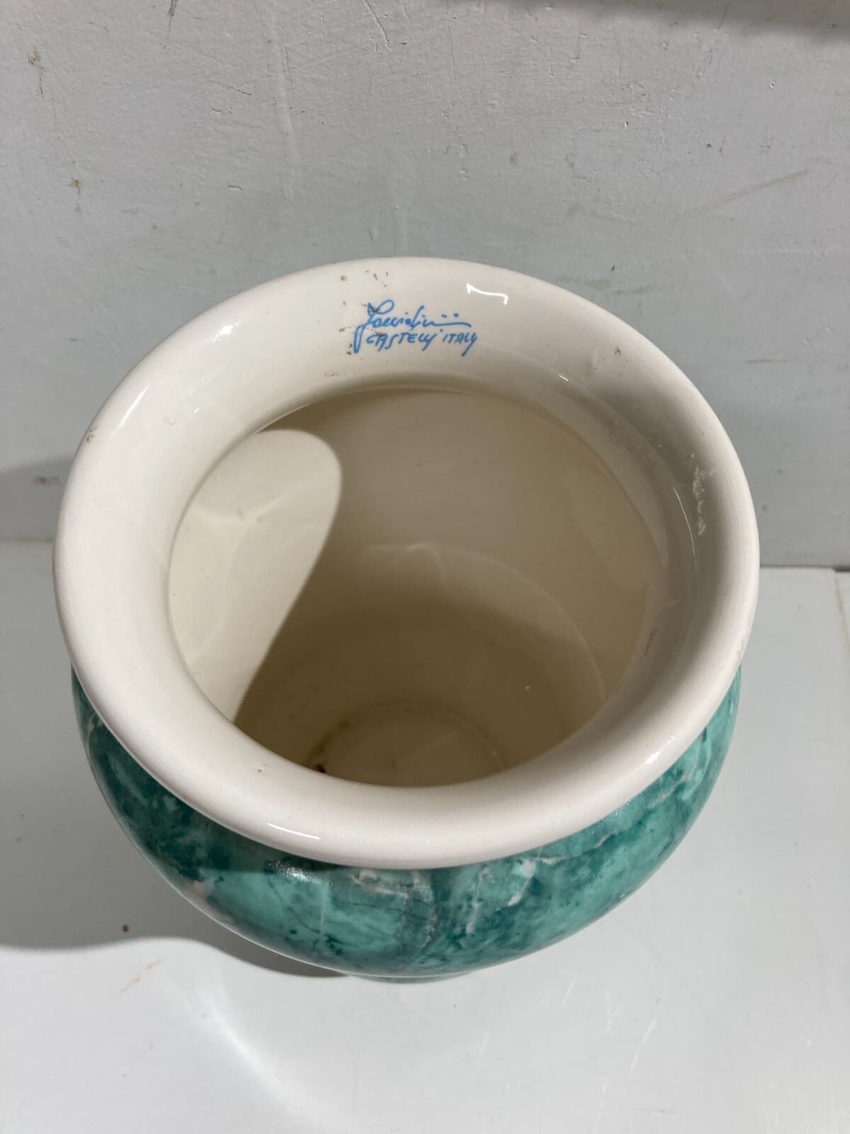 Vaso Albarello Marmorizzato, Ceramiche Facciolini, Castelli d'Abruzzo