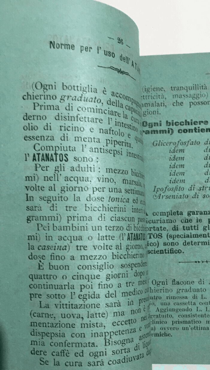 Medicina, Farmacia E Pubblicità In Abruzzo E Molise: Annibale Fraracci, L'Atanatos (1901)
