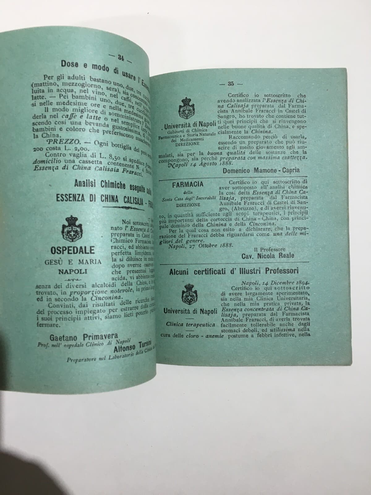 Medicina, Farmacia E Pubblicità In Abruzzo E Molise: Annibale Fraracci, L'Atanatos (1901)