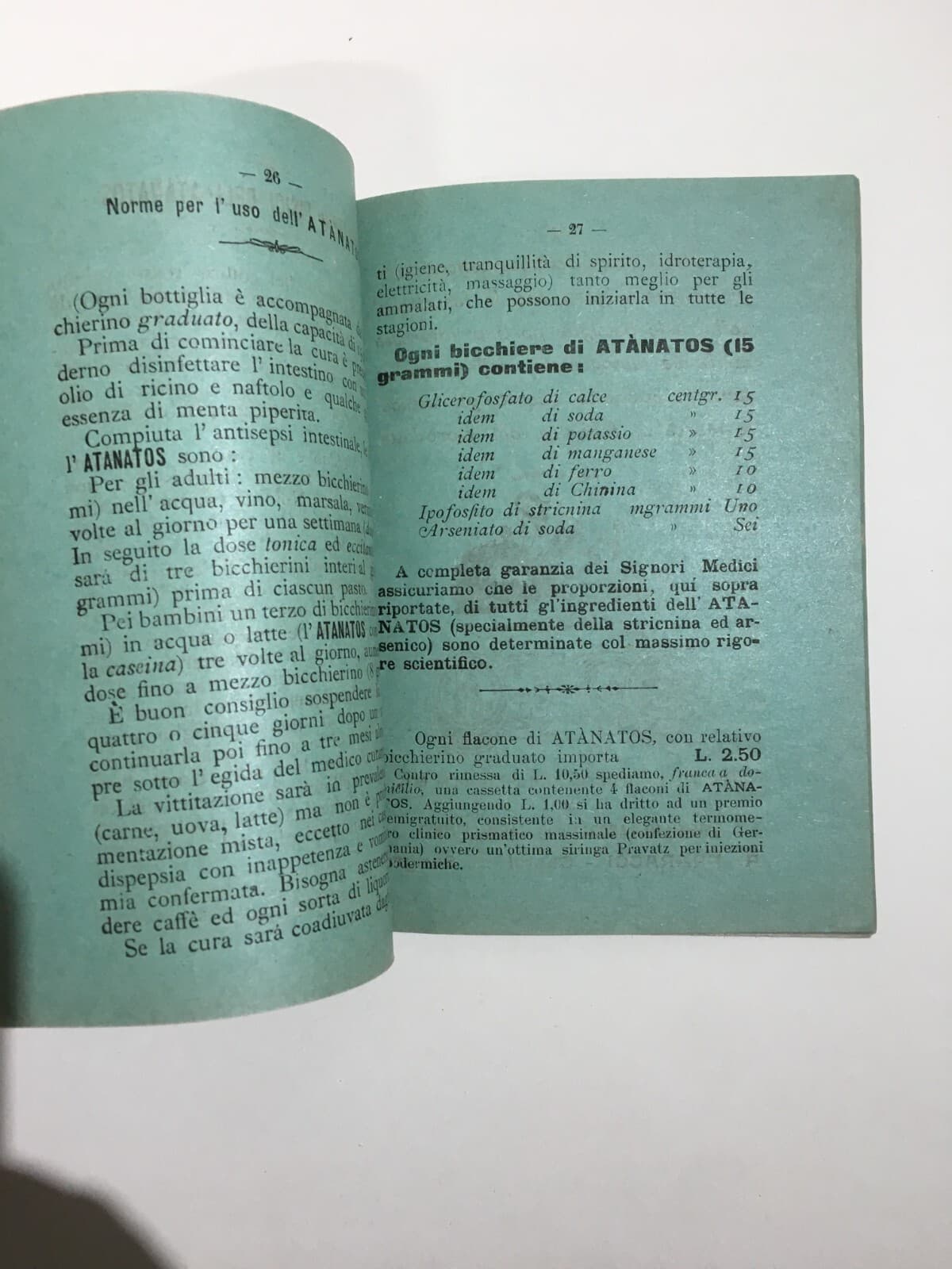 Medicina, Farmacia E Pubblicità In Abruzzo E Molise: Annibale Fraracci, L'Atanatos (1901)