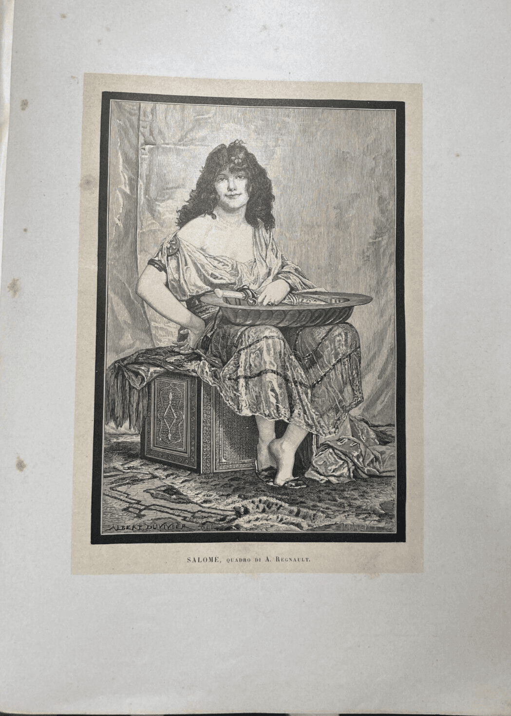 Salomè, Antica Stampa Xilografica, Artista Henri Regnault, 1891