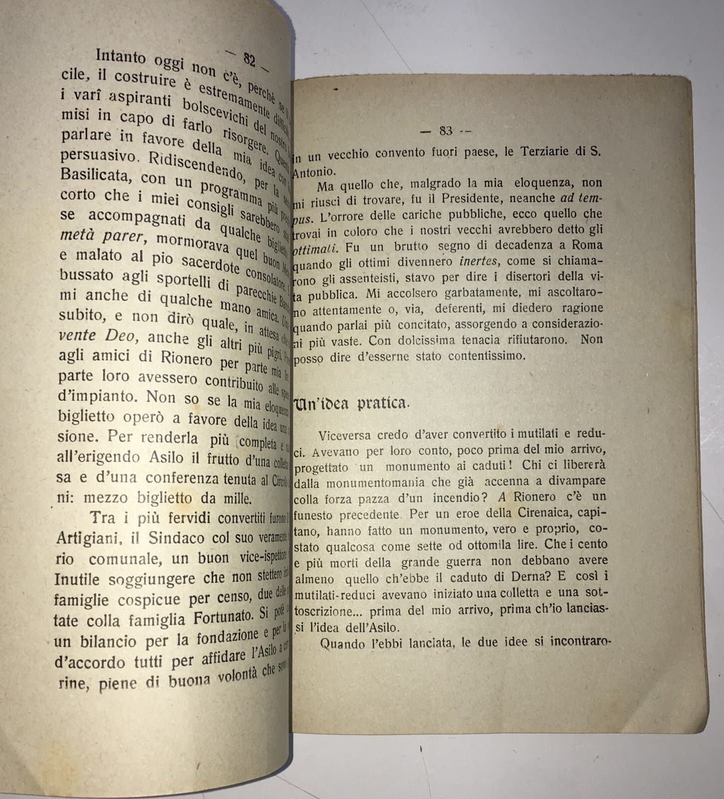Meridione, Basilicata E Puglia: Istruzione E Asili. Giovanni Semeria, Lettere Pellegrine (1919).