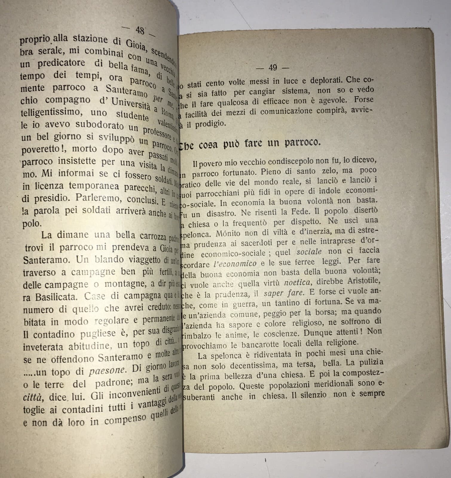 Meridione, Basilicata E Puglia: Istruzione E Asili. Giovanni Semeria, Lettere Pellegrine (1919).