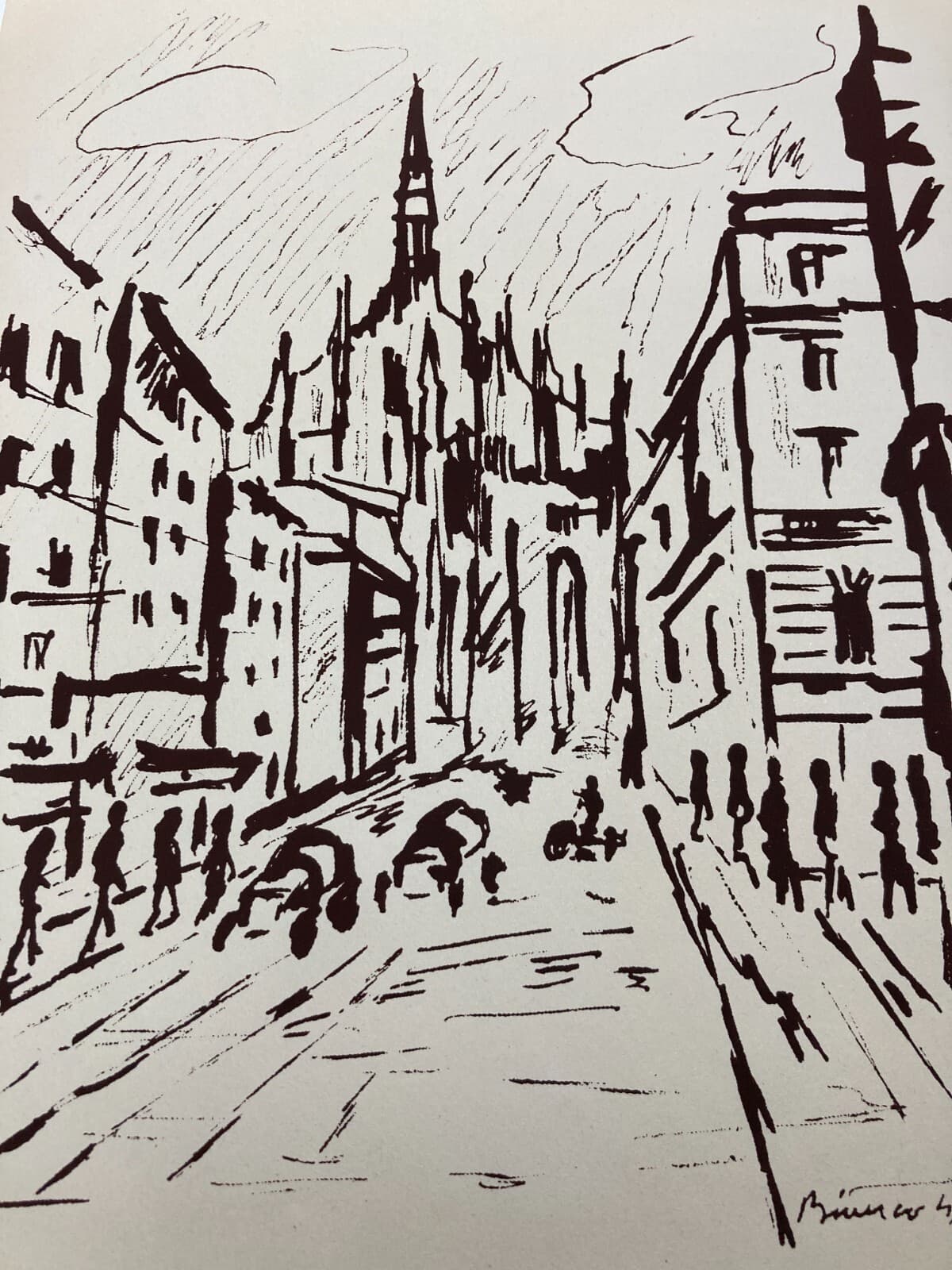 Milano, Duomo. Veduta Animata Di Remo Bianco, 1949.