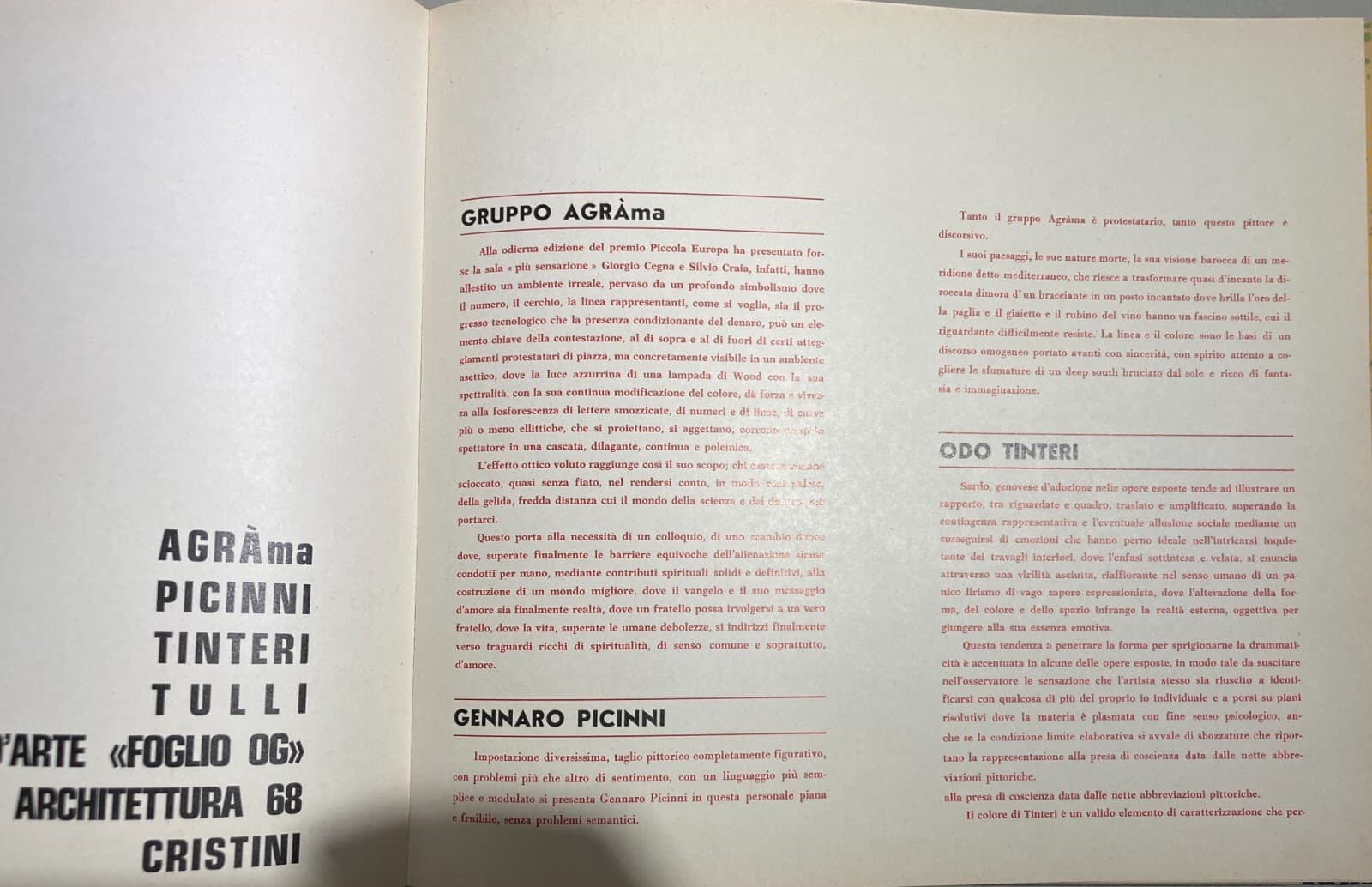 Marche: Arte Grafica Del '900. Picinni, Tulli, Turcato, Gruppo Agra', Tinteri, Cristini