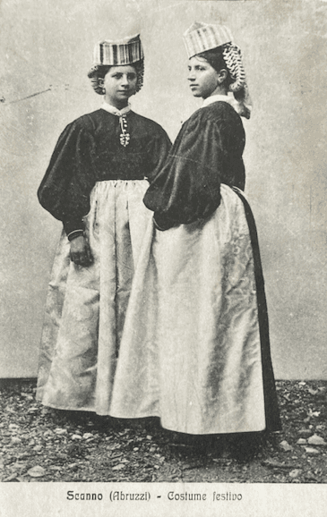 Abruzzo   Folklore   Costumi Popolari Festivi   Scanno   Antica Cartolina Da Collezione