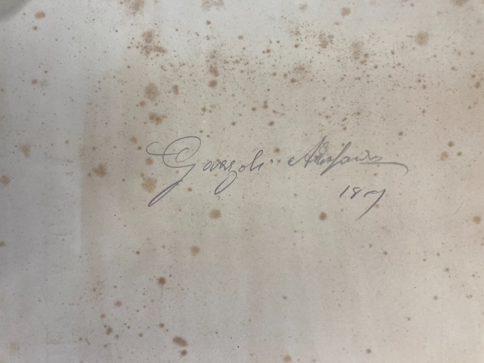 Antica Fotografia: Pergamena Amorosa (Paolo Bedini), Fotografo Bertinazzi, Bologna