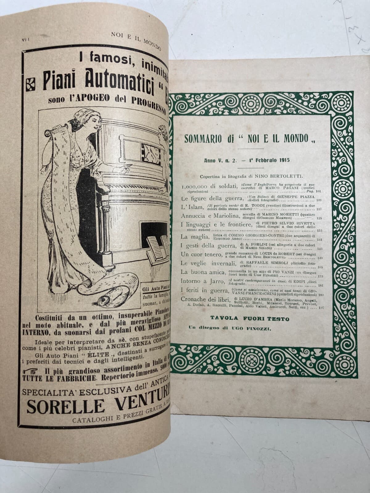 Noi E Il Mondo   Rivista Mensile De La Tribuna, 1 Febbraio 1915   Illustrazioni Di Mario Sironi