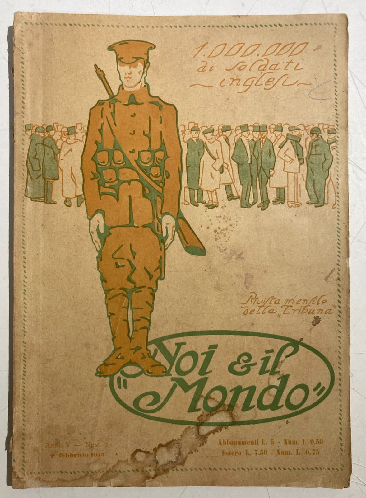 Noi E Il Mondo   Rivista Mensile De La Tribuna, 1 Febbraio 1915   Illustrazioni Di Mario Sironi